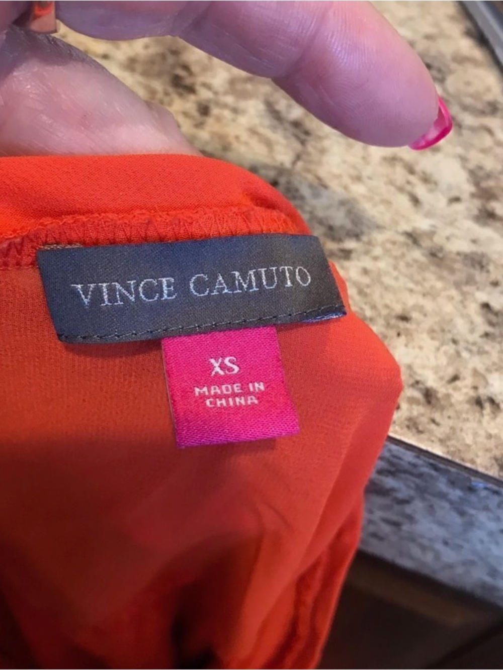 Vince Camuto Bright Red Sleeveless Layered Chiffon Top - Picture 4 of 10